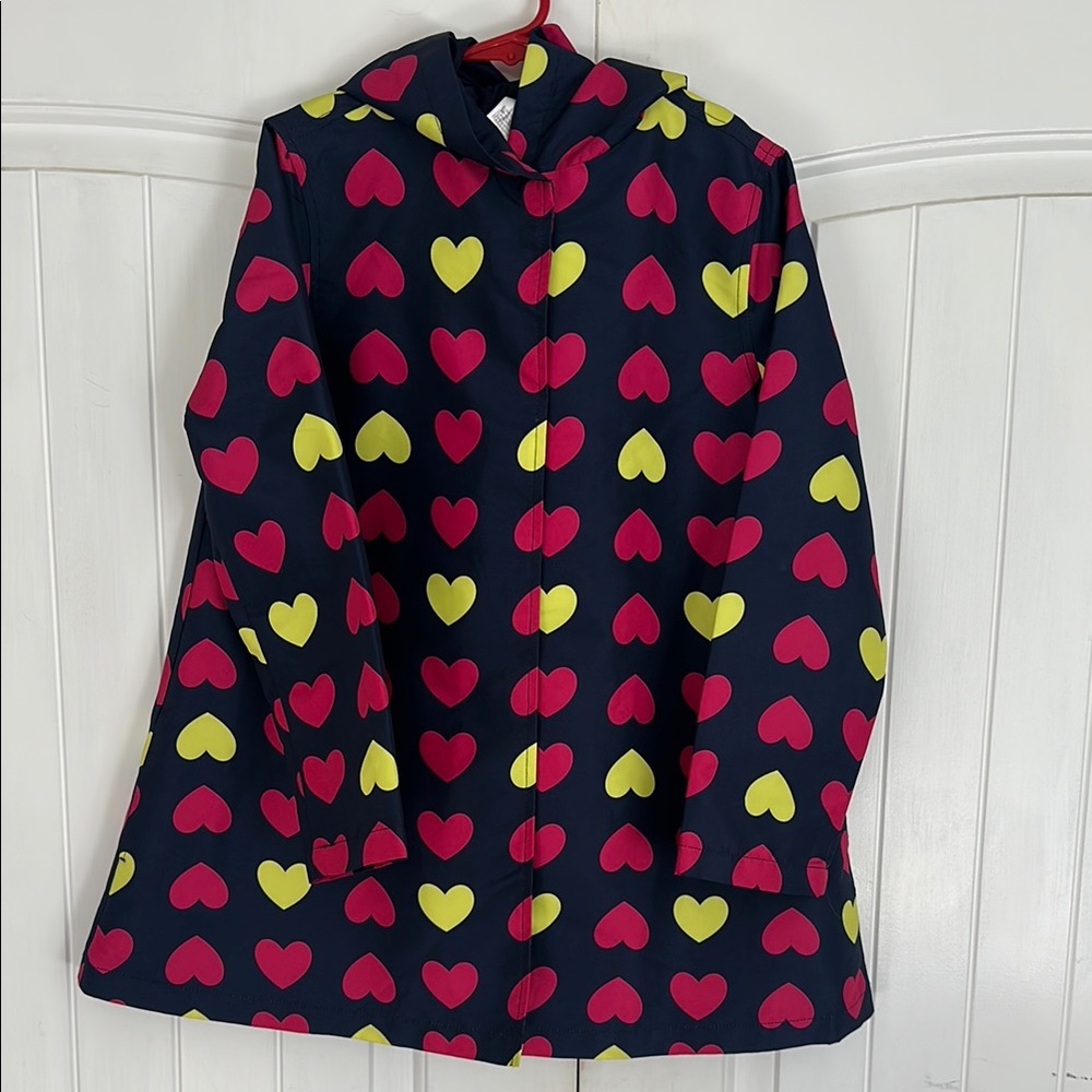 Gymboree Navy Jacket with Pink and Yellow Hearts‎
